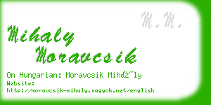 mihaly moravcsik business card